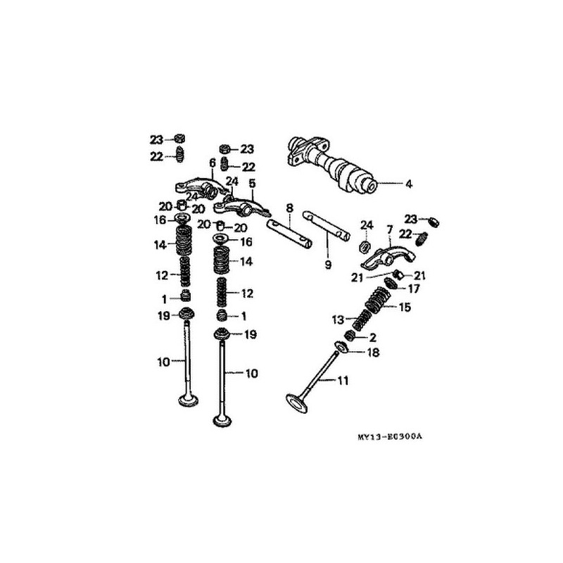 14721MR1000  Honda Exhaust Valve XRV/XLV