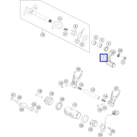 7943403100  Πετάλ Ταχυτήτων KTM SX-F 450 '16