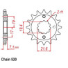 FS13096-14    Pro-X Front Sprocket 14t. Honda XR-250 '96-'04