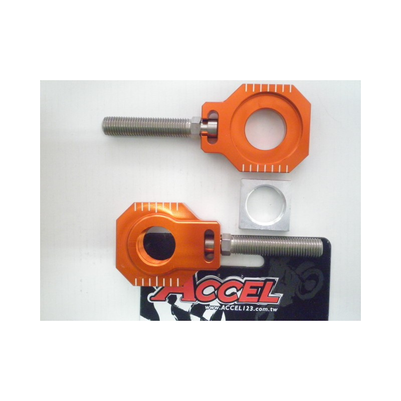 AC-AB-18-ORANGE  ACCEL Axle Blocks Set KTM EXC '08-'15  SX '07-'12