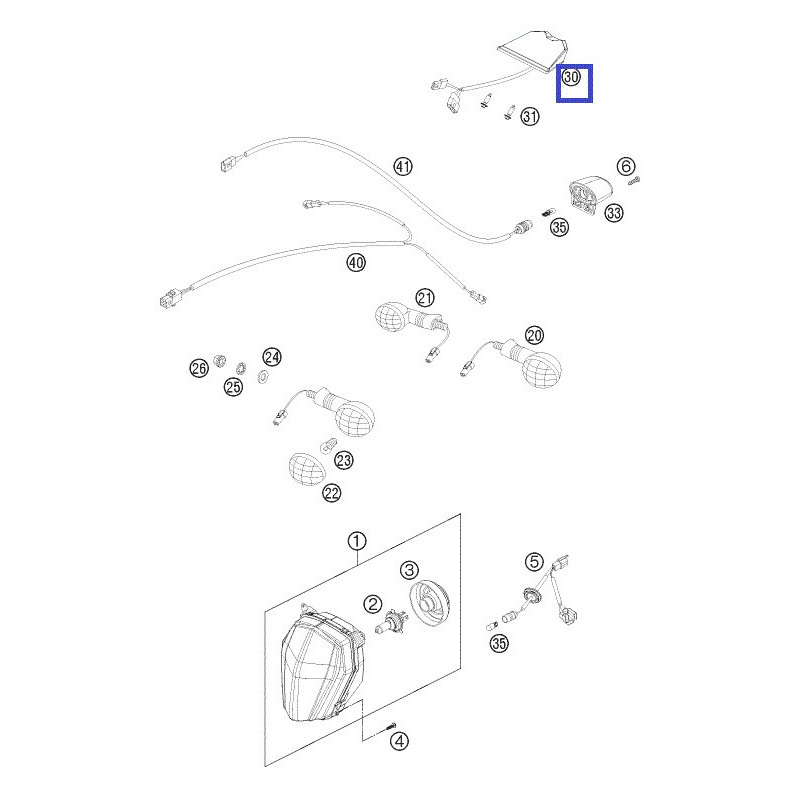 76514040000   Rear Light KTM EXC/EXC-F '12-'13  690 '08-'18