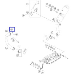 61005005000   Φλάντζα Εξάτμισης Εμπρός KTM ADV-990  Duke-690
