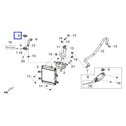 19111H9A000   Τάπα Ψυγείου SYM GTS-250-300 F4  MaxSym-600i