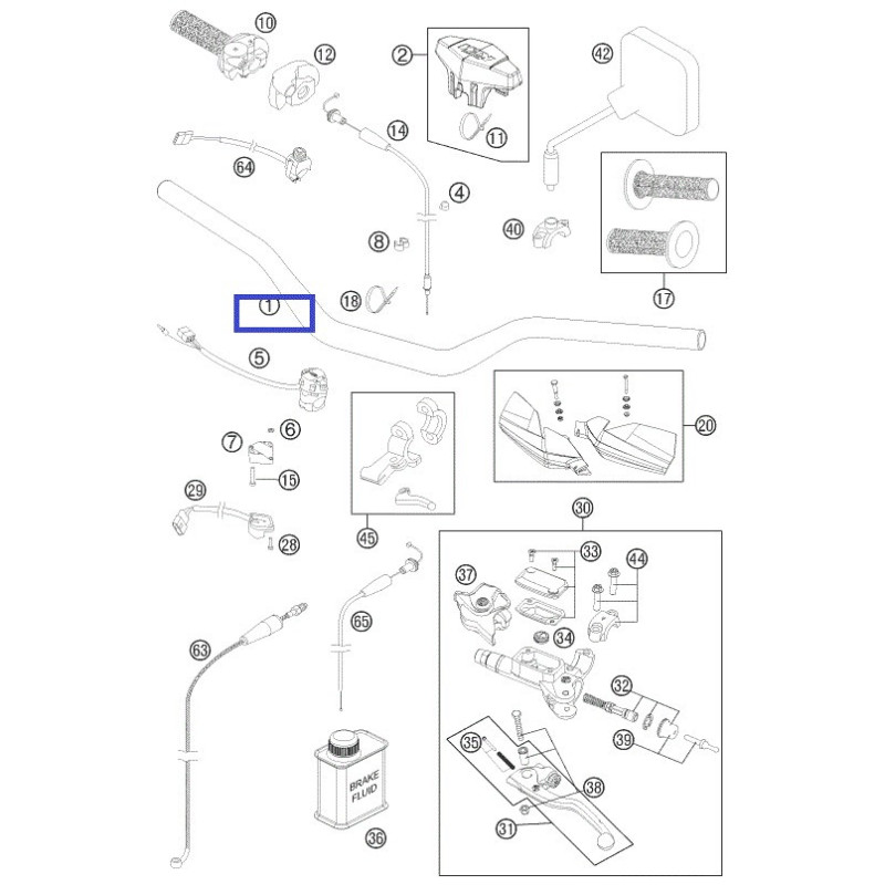 5480200130017  Τιμόνι 28mm KTM EXC '07-'11