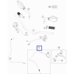 90102090000  Ντίζα Συμπλέκτη KTM Duke-125-200 '11-'16