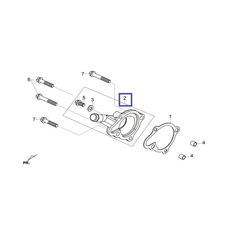 1922ALDA000  Cover Water Pump SYM HD2-125-200  