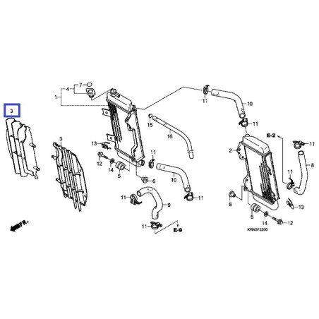 19033KRN850  Γρίλια Ψυγείου Honda CRF-250R '06-'09