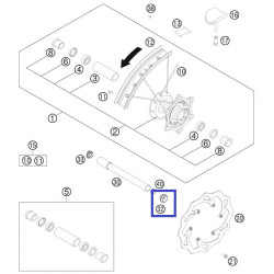 54809082000  Spindle Screw M24x1,5 KTM EXC-SX '03-'15  LC4 '03-'06