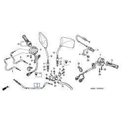 22870MERD00  Ντίζα Συμπλέκτη Honda CBF-600 '04-'07