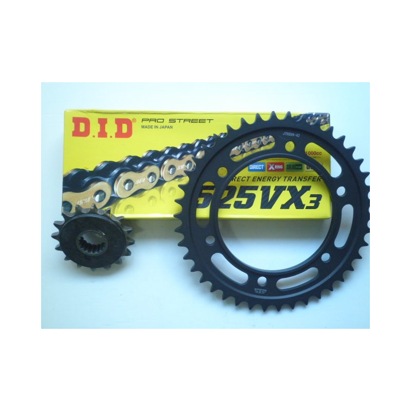 DID525VXGB990  D.I.D VX3 Χρυσή Αλυσίδα-Γρανάζια Σετ 16-42 KTM ADV-950-990-1190