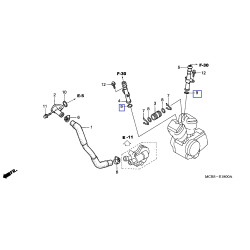 91311MN8000  O'ring Αγωγου Νερου Honda XL-650V Transalp 