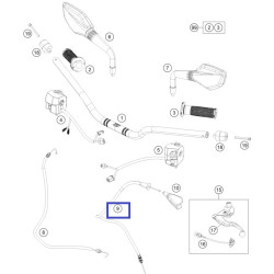90802090000  Ντίζα Συμπλέκτη KTM Duke-250-390 '17-'21  