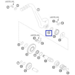 0760193070  Τσιμούχα Αξονα Μανιβέλας KTM EXC-250-350 '98-'16