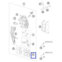 77013021000  Front Brake Caliper Repair kit 24mm. KTM EXC-250-300 '09-'22