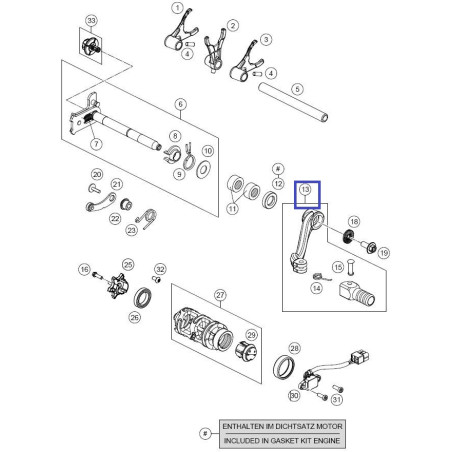 75034031000  Πετάλ Ταχυτήτων KTM Duke-690  Enduro-690