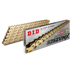 DID525ZVMXGG124  D.I.D ZVMX G&G Drive Chain Gold X'Ring 525-124 links