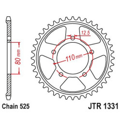 JTR1331.42   JT Rear Sprocket 42t. Honda CRF-1000 Africa Twin