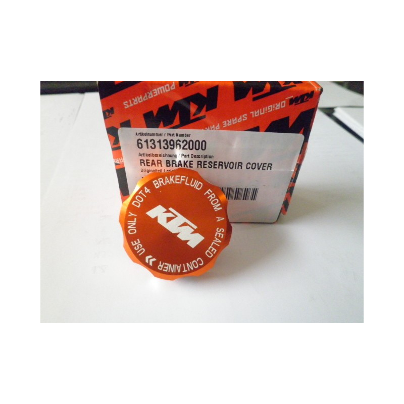 61313962000  Rear Brake Reservoir Cover CNC Orange KTM ADV-1050-1190-1290