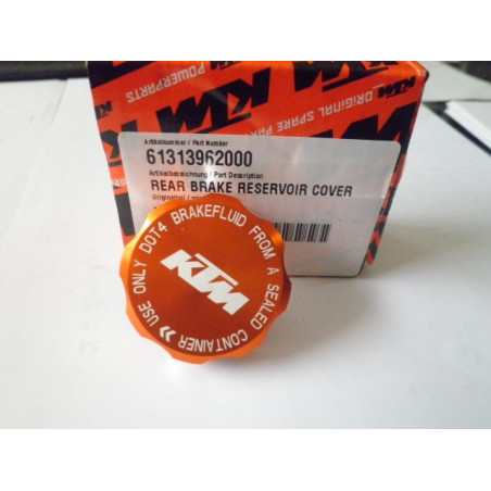 61313962000  Rear Brake Reservoir Cover CNC Orange KTM ADV-1050-1190-1290