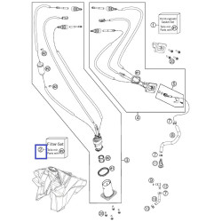81207090200  Φίλτρο Βενζίνης Σετ KTM EXC-F 250-350 '12-'22  SX-F 250-350-450 '11-'22