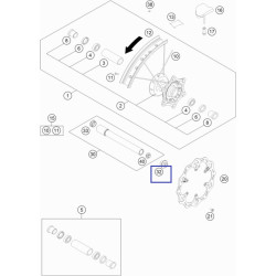70009082000  Axles Screw M20x1,5 KTM EXC-SX '16-'23