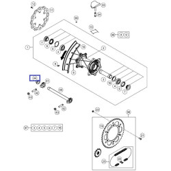 61010086000  Παξιμάδι Αξονα Πίσω Τροχού KTM SX/SX-F '13-'22