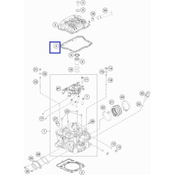731B02015   Centauro Φλάντζα Καπακιού Βαλβίδων KTM SX-F 350 '16-'18, EXC-F 350 '17-'19