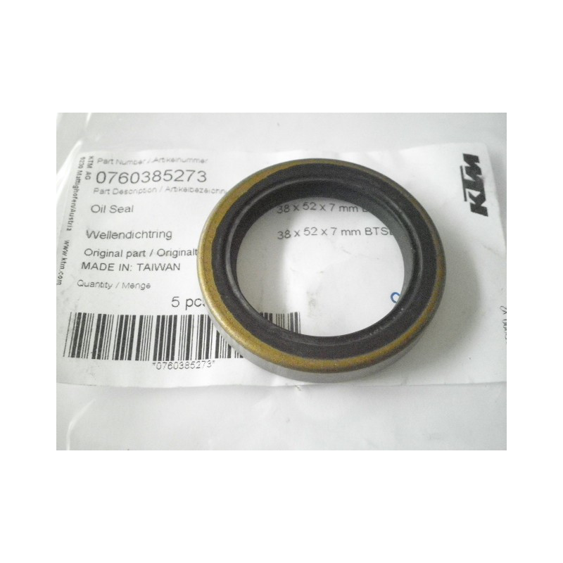 0760385273   Crankshaft Seal 38x52x7BTSL  KTM EXC-250-300 