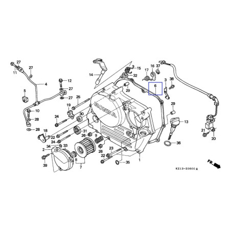 666B18007  Centauro Φλάντζα Συμπλέκτη Honda XR-250 '88-'95