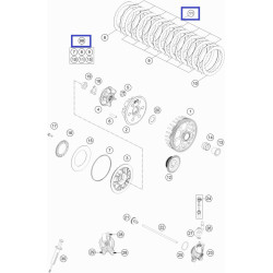 54832011110  Δίσκοι Συμπλέκτη Σετ KTM EXC-250-300 '13-'22
