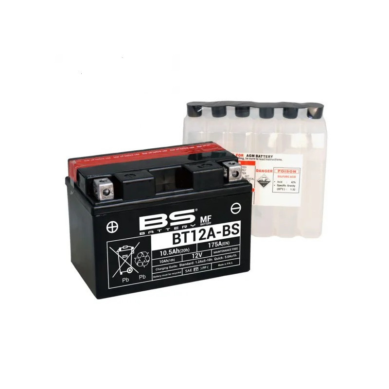 BT12ABS  Μπαταρία BS YT12A-BS Sym GTS-250/300 EFI F4  CRUISYM-300i