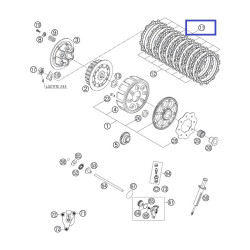 54832011000  Δίσκοι Συμπλέκτη Τριβής Σετ KTM EXC-250 '04-'12