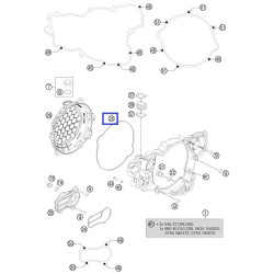 S410270008021  Athena O'ring Εξω Καπακιού Συμπλέκτη KTM EXC-SX 250 2χρονα '04-'16
