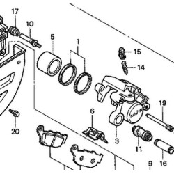 06451443405 Honda Τσιμούχες Εμβόλων Οπ. Φρένου XRV/XLV/CBR/Hornet