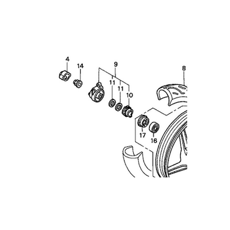 44800KPR900 Honda SH-125-150 Speedometer Gear Box Assy