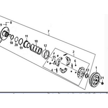22300A1A000 Sym Symphony-50 Weight Clutch Set