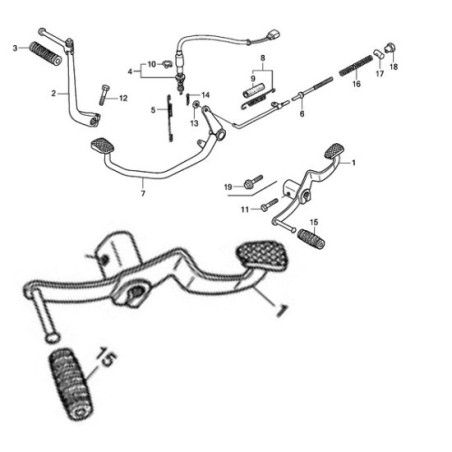 24701KTMD20  Honda ANF-125 Innova Inj. Pedal Gear Change