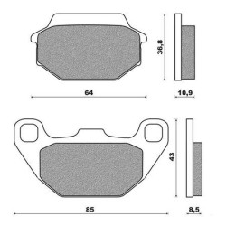 FDB 2096 AG Ferodo Rear Disc Brake Pads SYM Joyride 125 150 200 200 GT 500