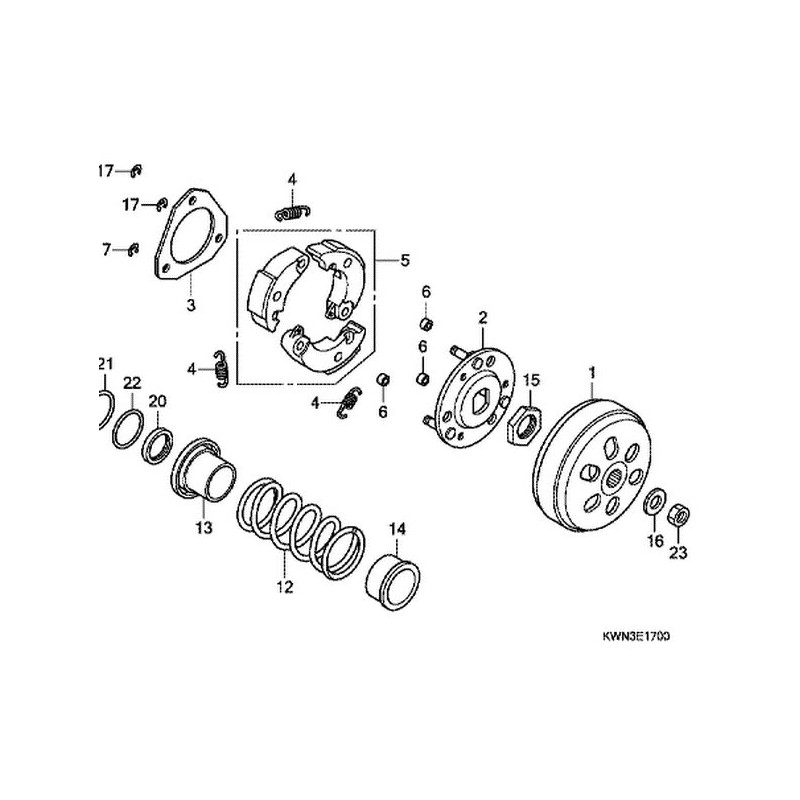 22535KWN900 Honda PCX-125 Σιαγώνες Φυγοκεντρικού
