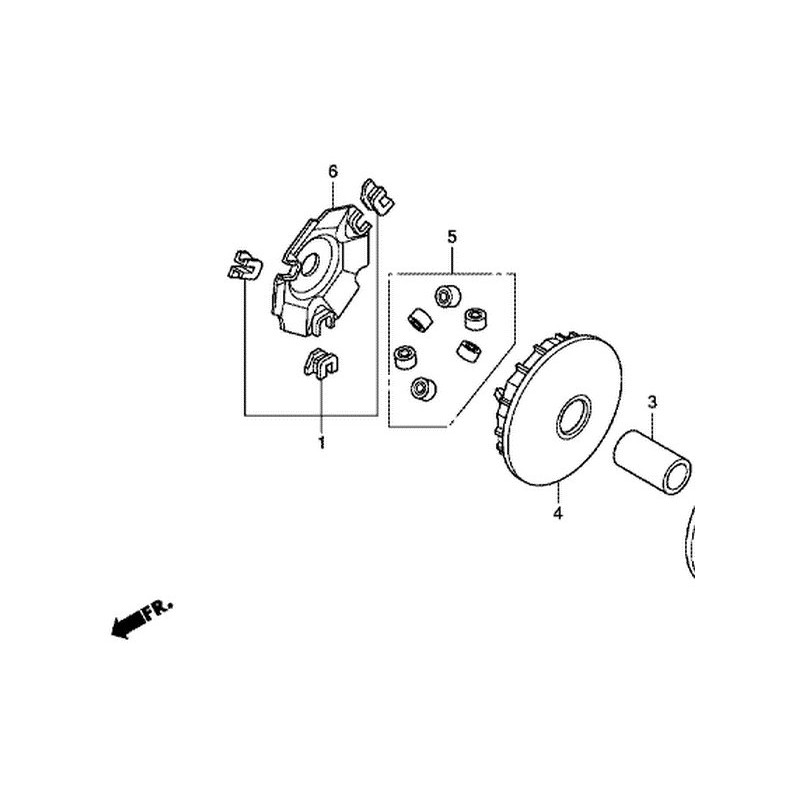 22011KWN900 Honda PCX-125 Piece Set Slide