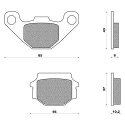 FDB314 Ferodo Front Disc Brake Pads Kawasaki KDX 200 KMX 125 KLR 600