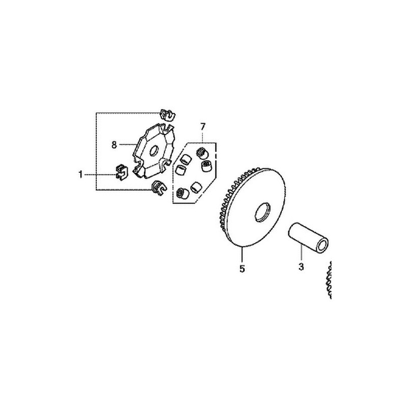 22110GFM960  Μπιλιοθήκη Εμπρ.Φυγοκεντρικού Honda NHX-110 Lead 
