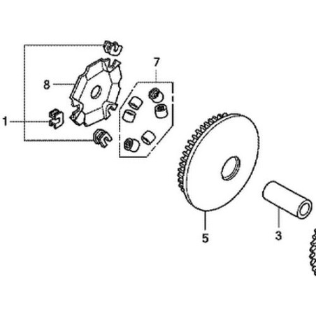 22110GFM960  Honda NHX-110 Lead Face Comp.Movable Drive