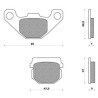 37-106002 ProX Rear Brake Pads Suzuki RM 80-85