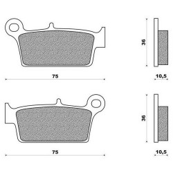 37-201302 ProX Οπίσθια Τακάκια Suzuki RM 125-250 RM-Z 250-450 RMX 450