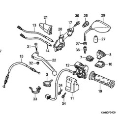 53178KWN930 Honda PCX-125 Lever L. Steering Handle