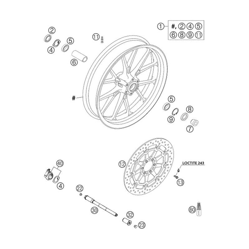 58709060000  Front Brake Disc KTM Duke-640 '03