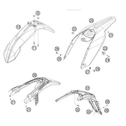 7800801300028  Rear Fender White KTM EXC '11