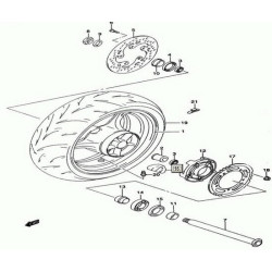 6465135F20 Rear Wheel Damper Suzuki GSR-600