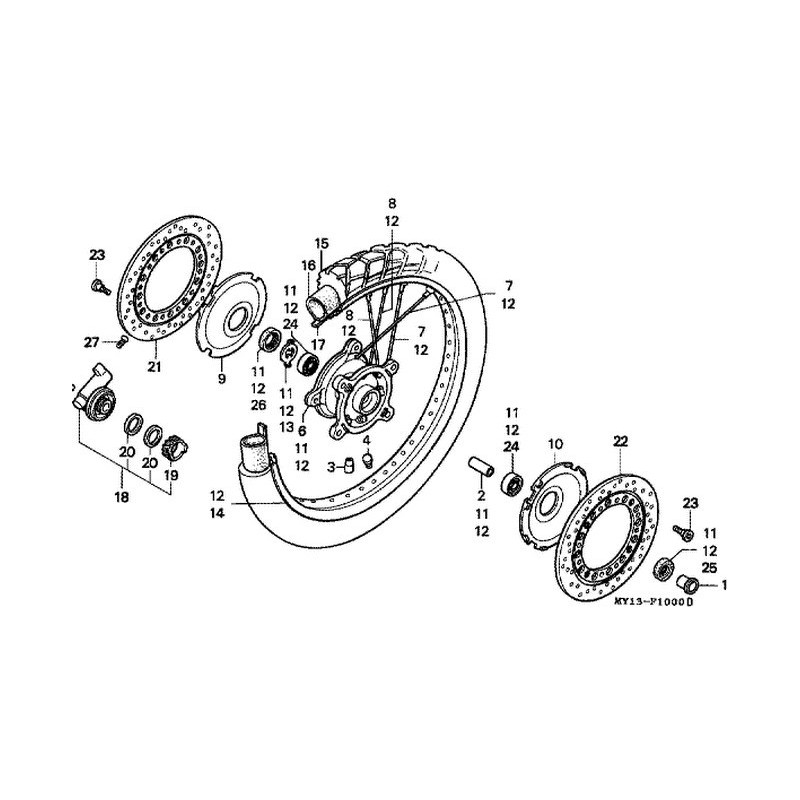 91257MAY003  Τσιμούχα Τροχού 28x42x8 Honda XRV-XLV